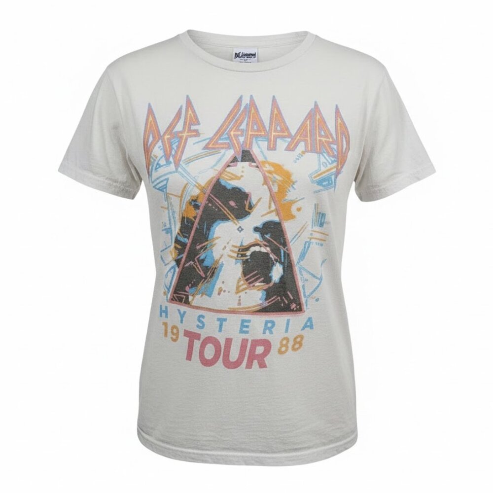 Def Leppard Hysteria 1988 World Tour Shirt White S American Classics Rock Tee
